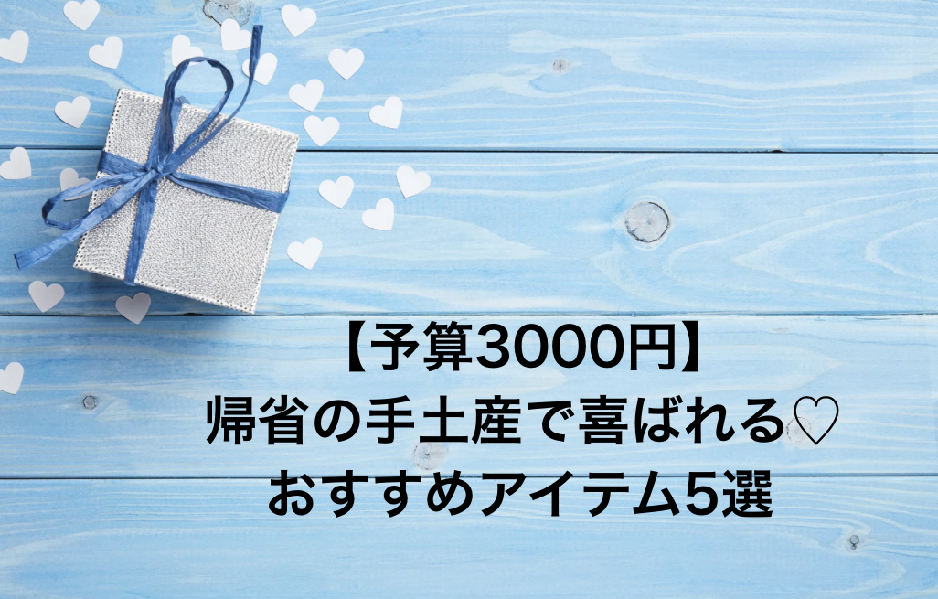 【予算3000円】帰省の手土産で喜ばれる♡おすすめアイテム5選