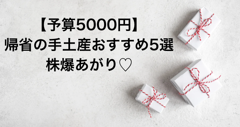 【予算5000円】 帰省の手土産おすすめ5選 株爆あがり♡